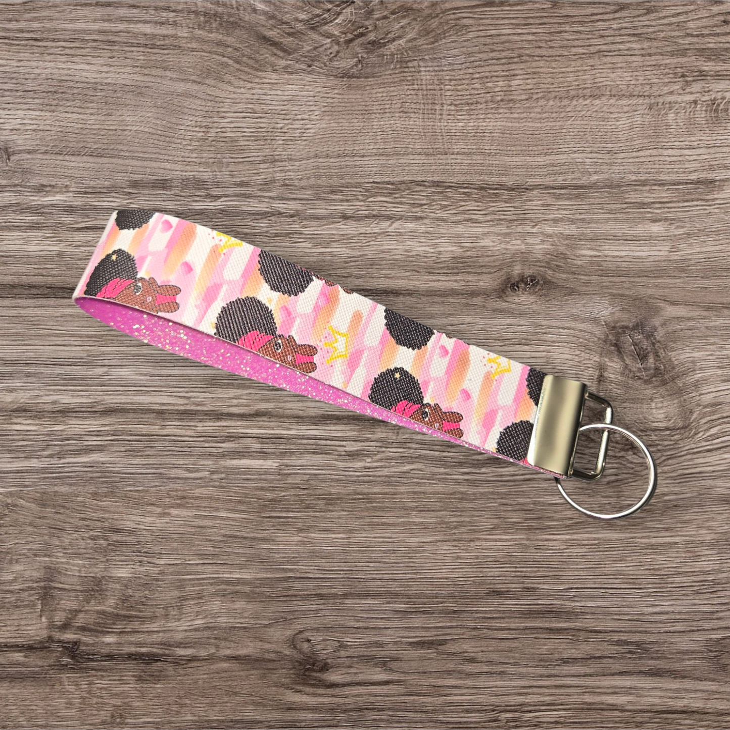 Black Girl Magic Wristlet Keychains – Handmade Faux Leather