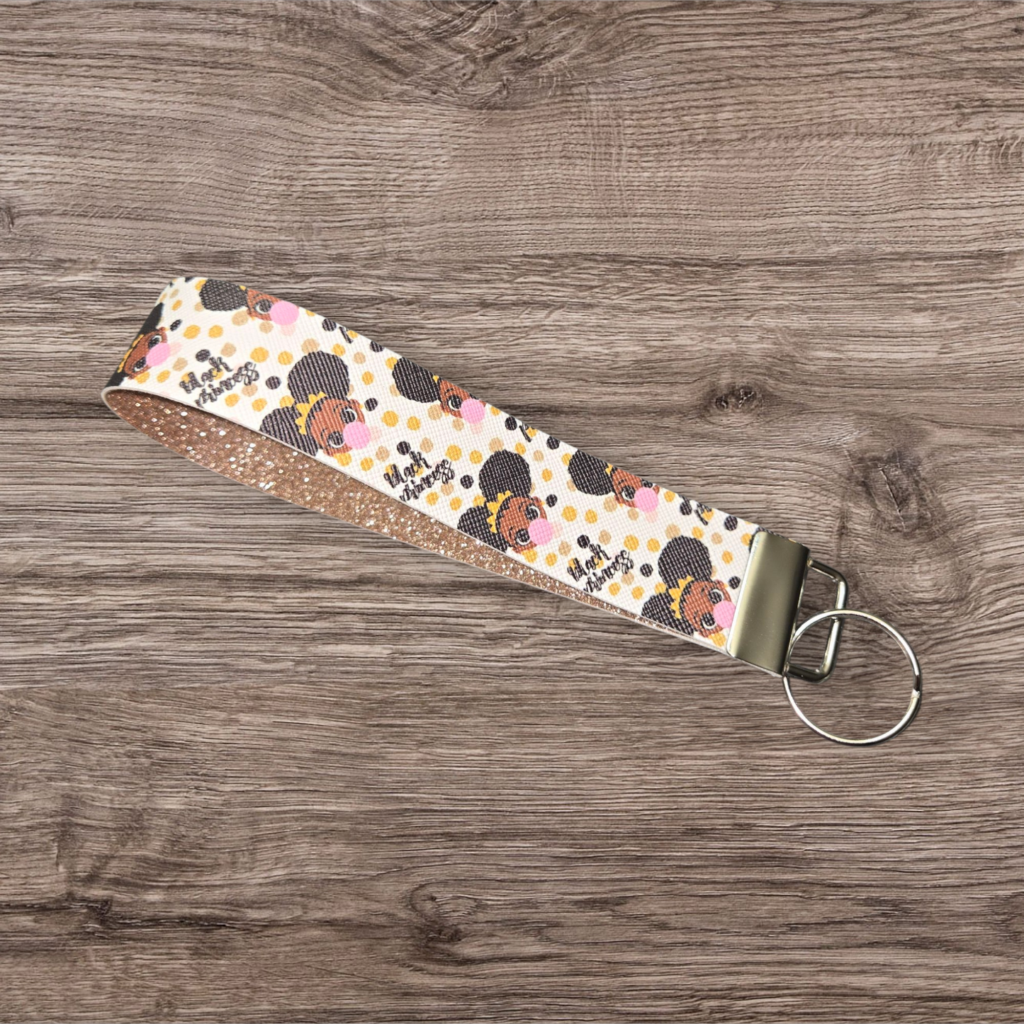 Black Girl Magic Wristlet Keychains – Handmade Faux Leather