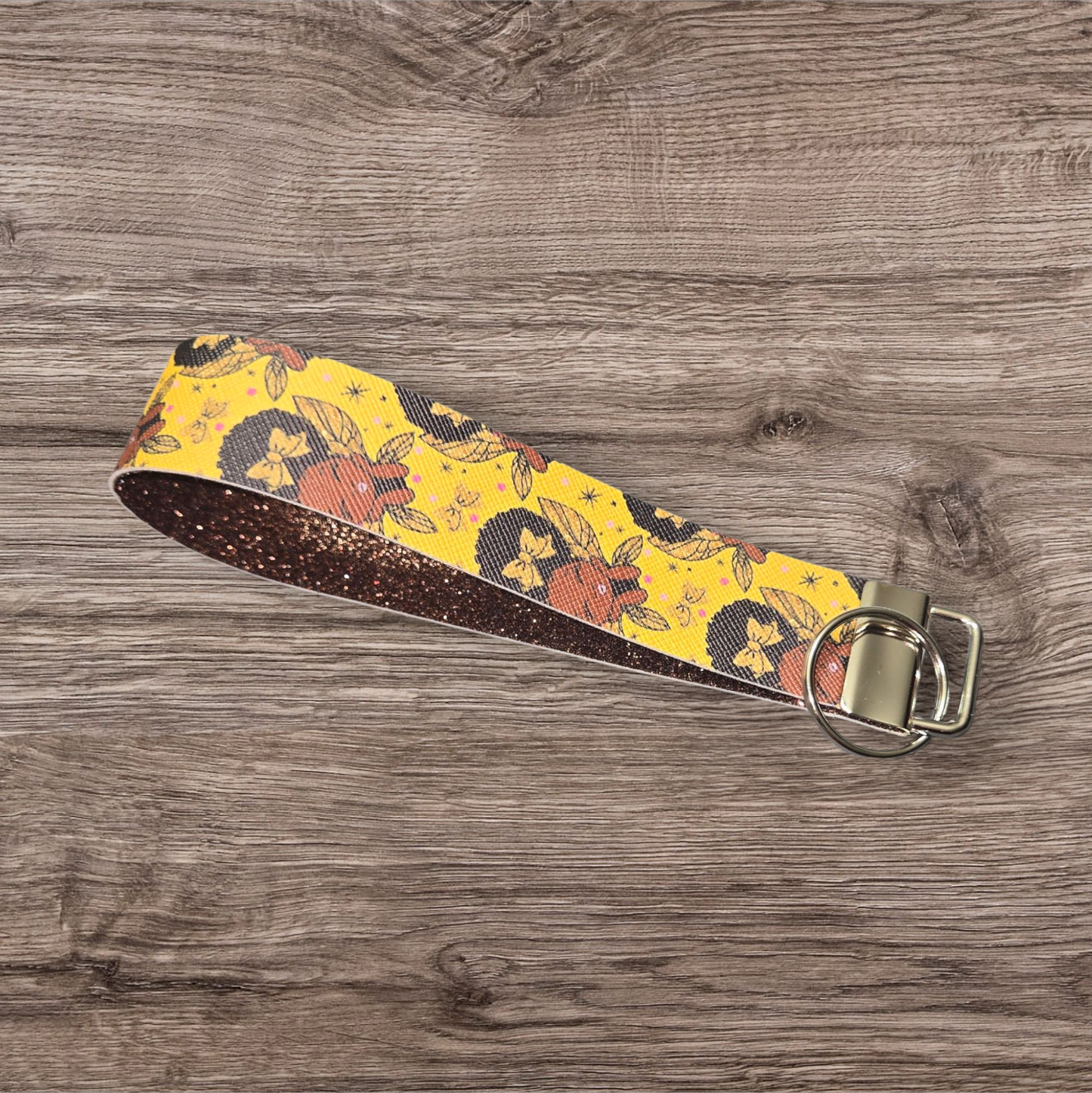 Black Girl Magic Wristlet Keychains – Handmade Faux Leather