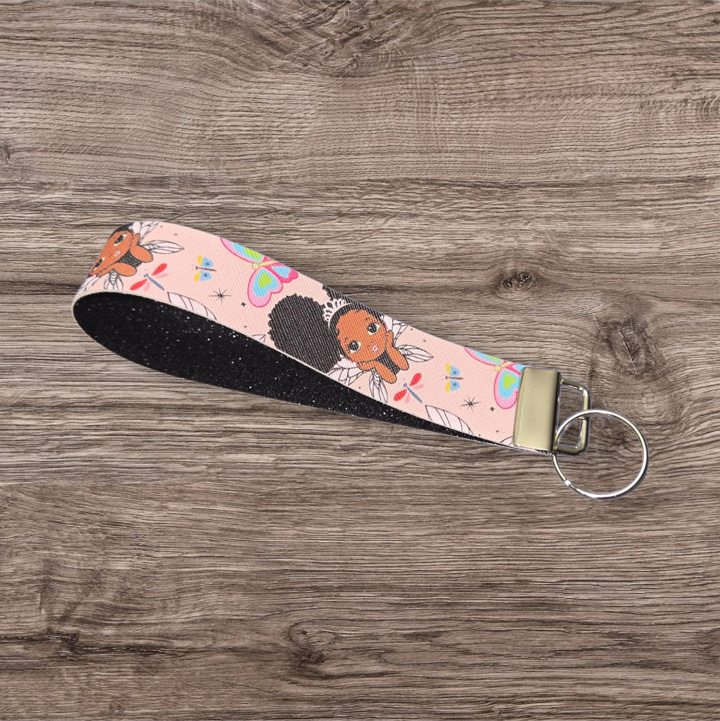 Black Girl Magic Wristlet Keychains – Handmade Faux Leather