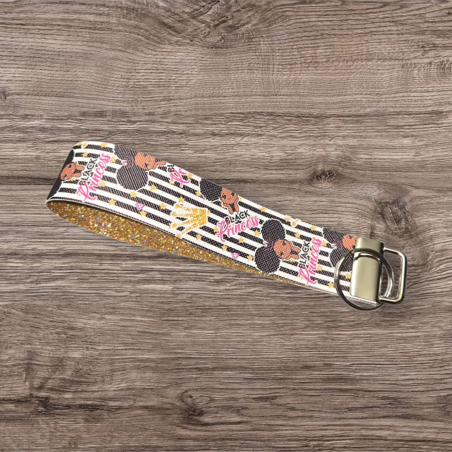 Black Girl Magic Wristlet Keychains – Handmade Faux Leather