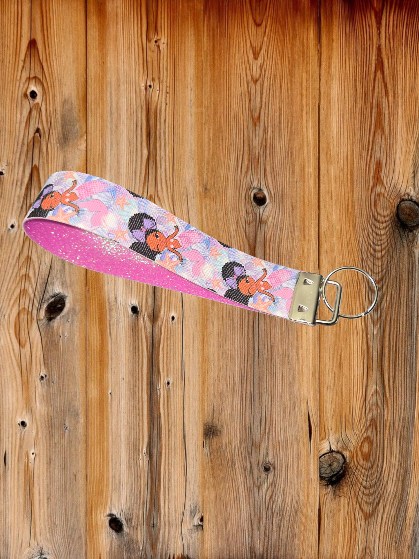 Black Girl Magic Wristlet Keychains – Handmade Faux Leather