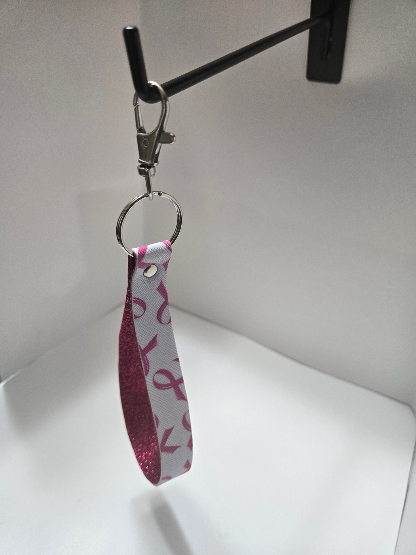 Breast Cancer Awareness Wristlet Keychain – Pink Ribbon