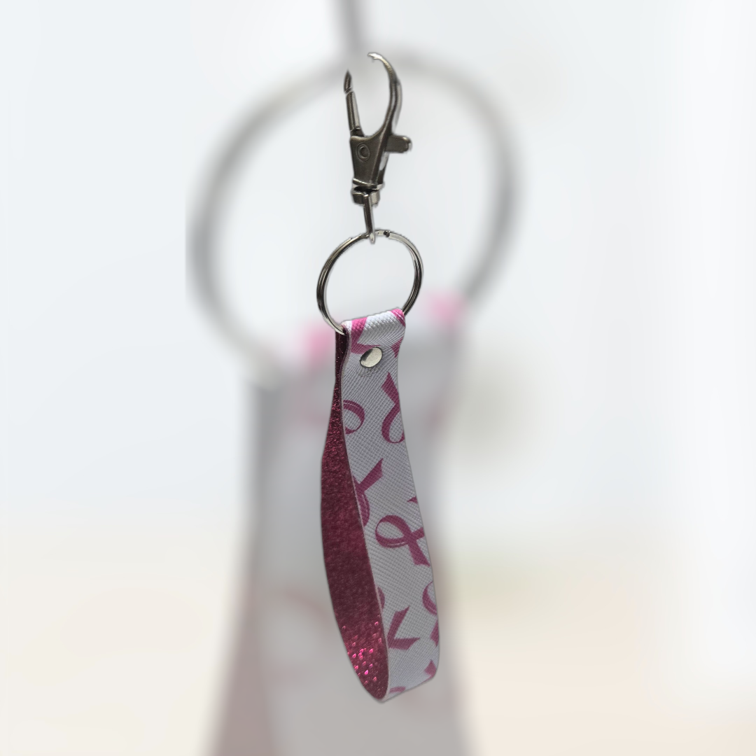 Breast Cancer Awareness Wristlet Keychain – Pink Ribbon