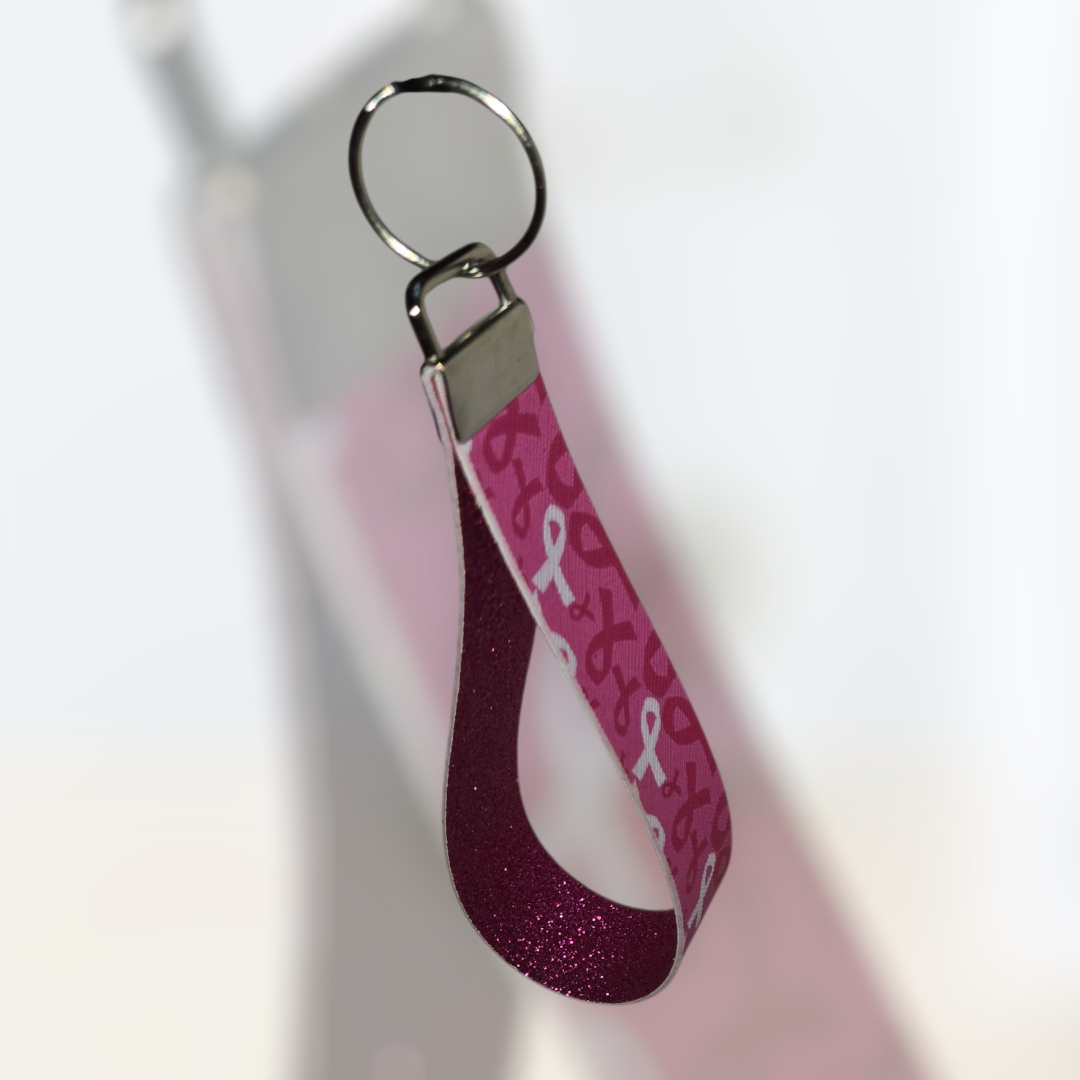 Breast Cancer Awareness Wristlet Keychain – Pink Ribbon