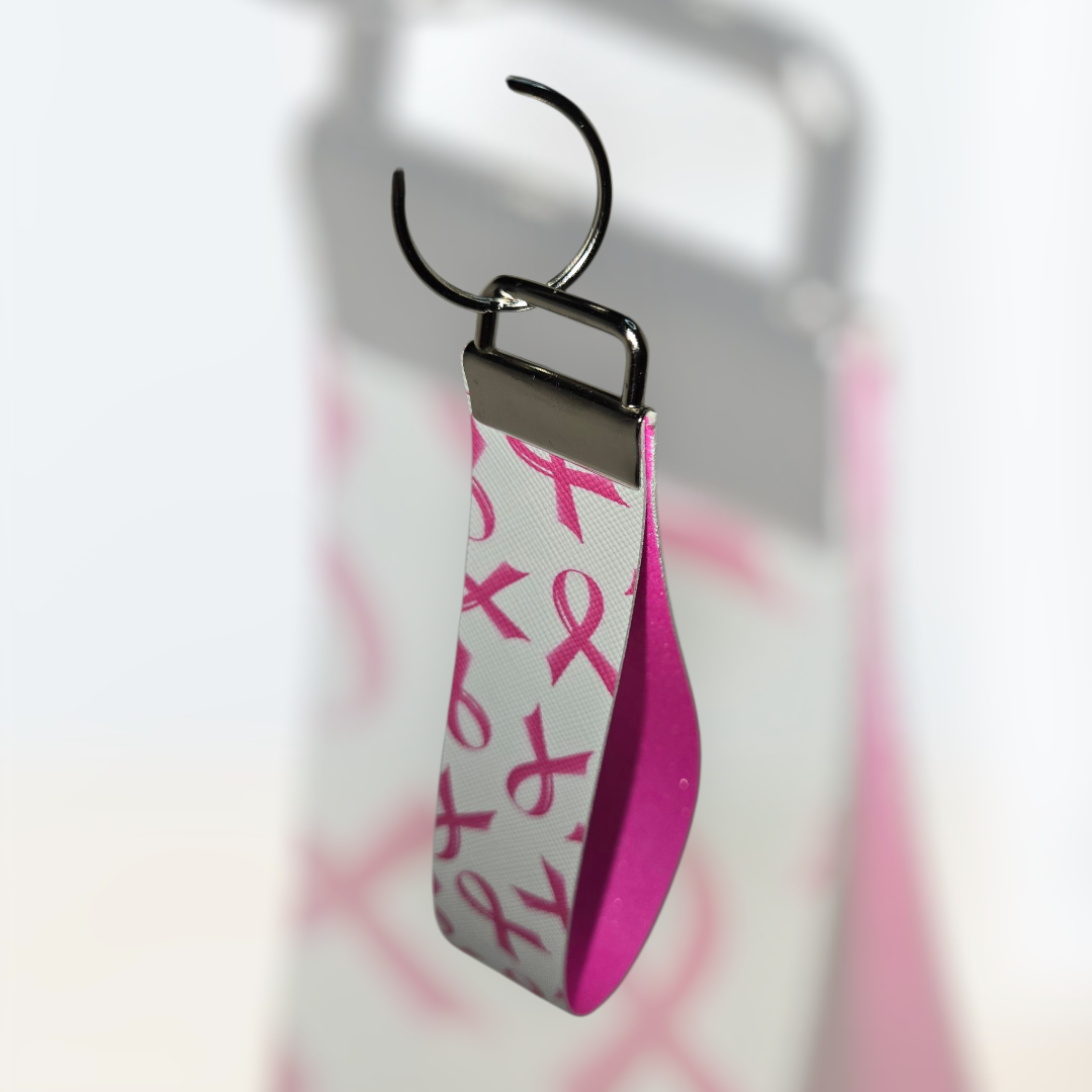 Breast Cancer Awareness Wristlet Keychain – Pink Ribbon