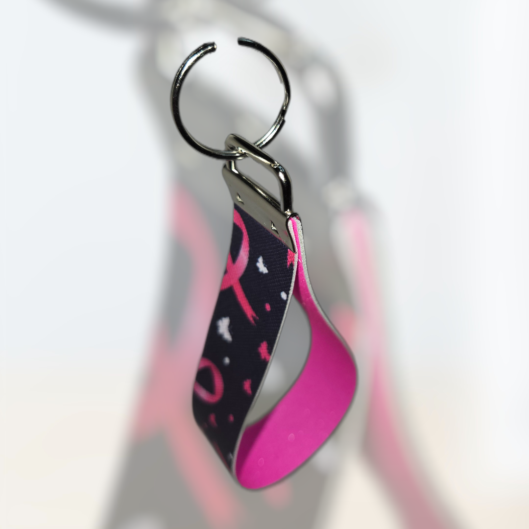 Breast Cancer Awareness Wristlet Keychain – Pink Ribbon