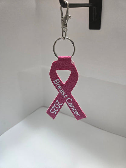 Breast Cancer Awareness Ribbon Keychain – 2025 Limited Edition
