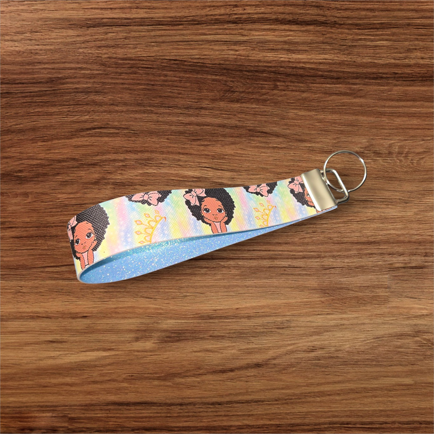Black Girl Magic Wristlet Keychains – Handmade Faux Leather