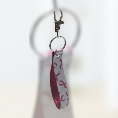 Breast Cancer Awareness Wristlet Keychain – Pink Ribbon