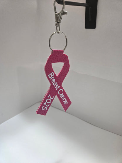 Breast Cancer Awareness Ribbon Keychain – 2025 Limited Edition