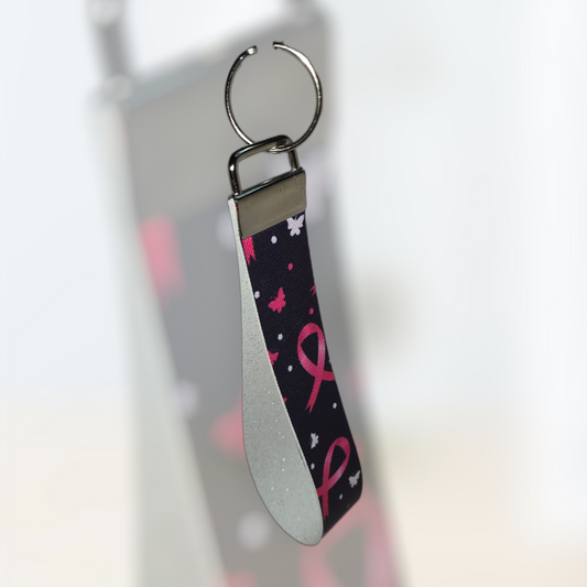 Breast Cancer Awareness Wristlet Keychain – Pink Ribbon