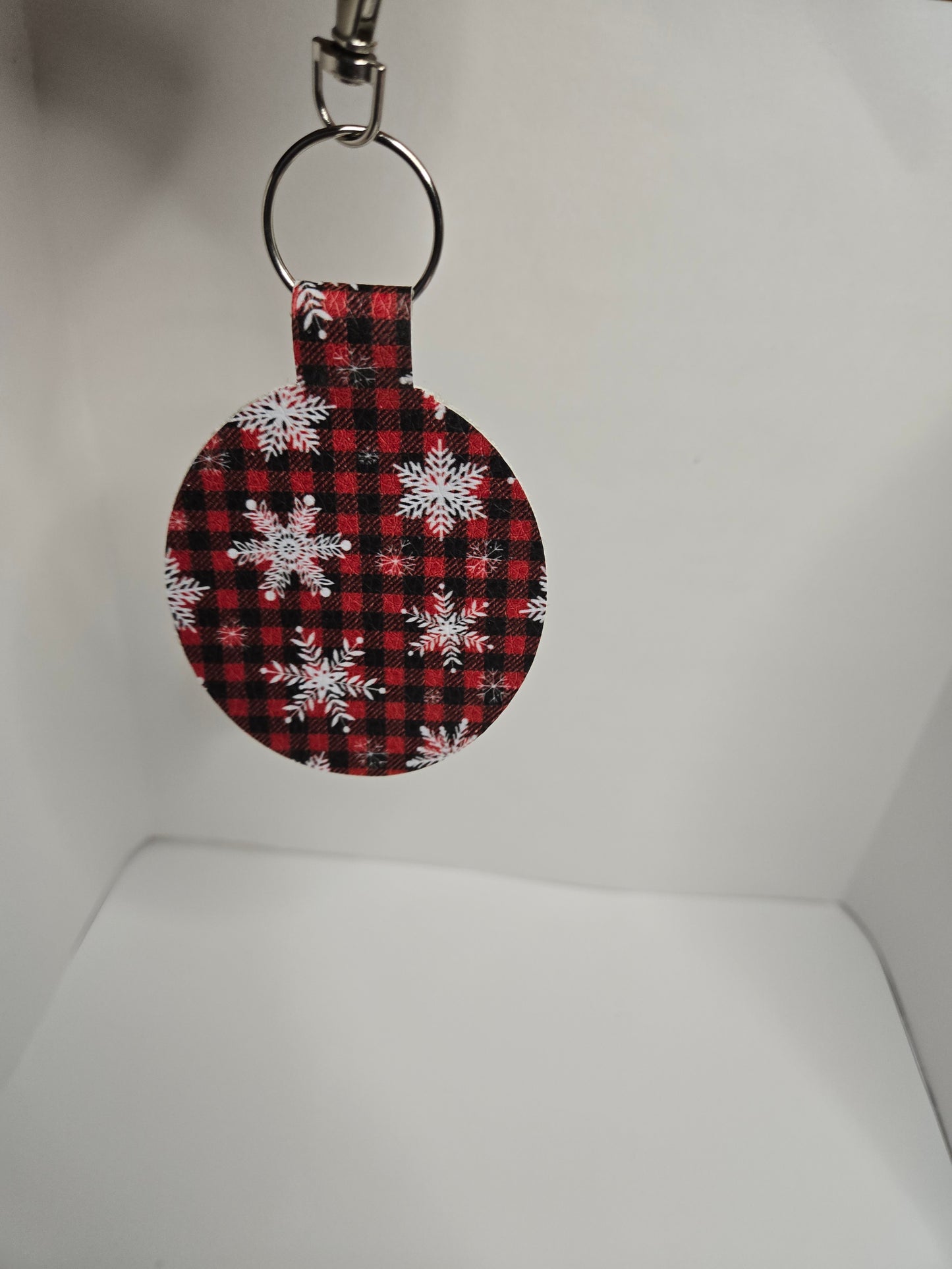 Festive Faux Leather Keychains