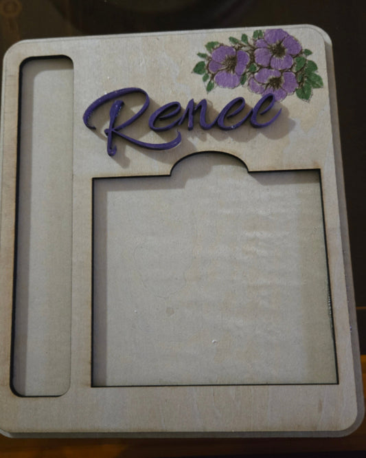 Personalized Wooden Post-it Note Holder
